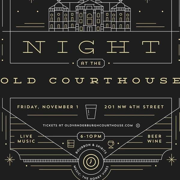 Night at the Old Courthouse Invitation