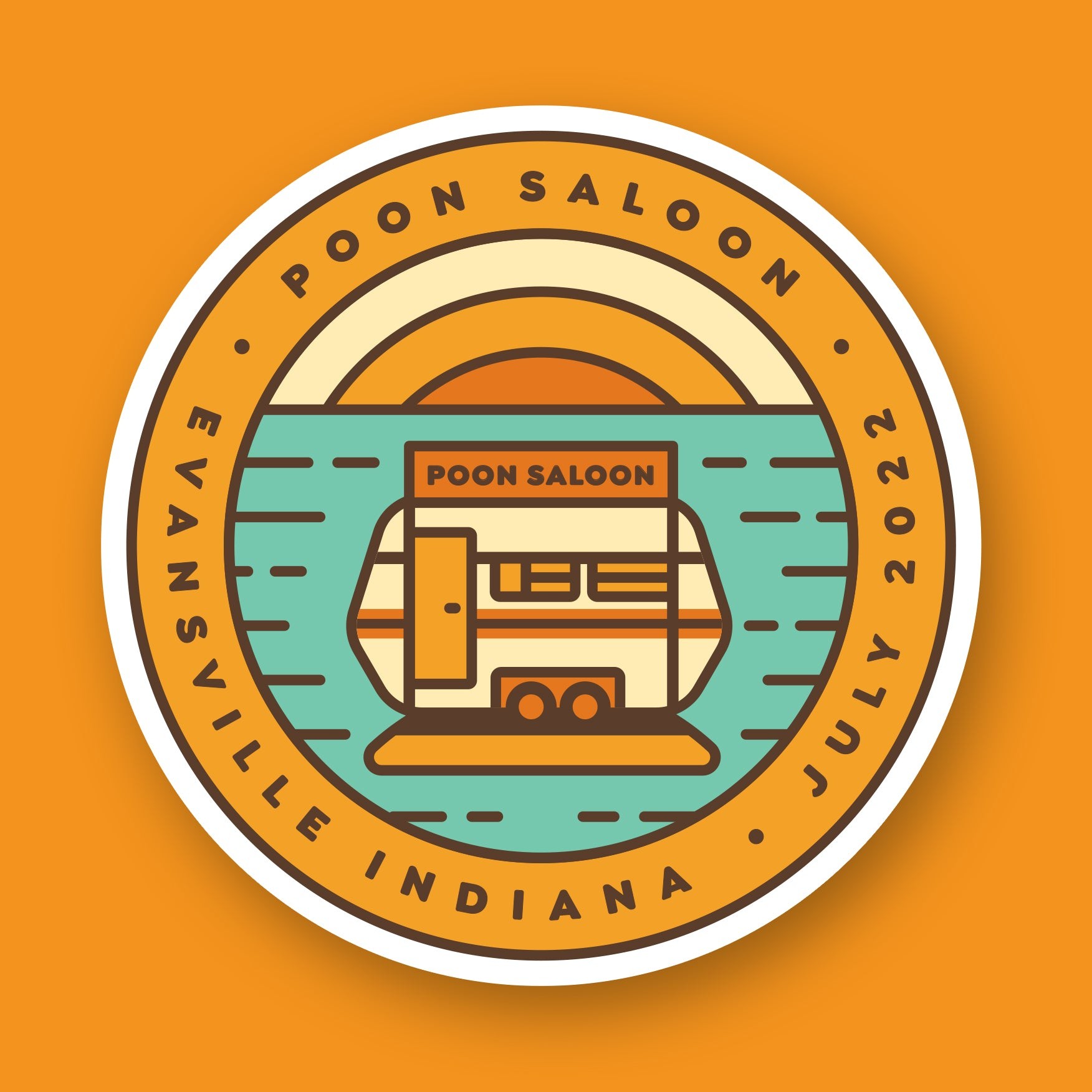 Poon Saloon Round Sticker